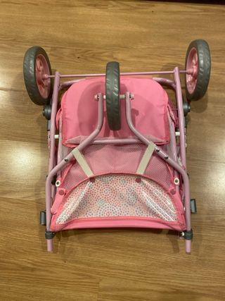 Carrito de juguete gemelos rosa