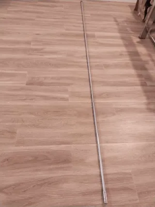 Barra cortina extensible metal plateado