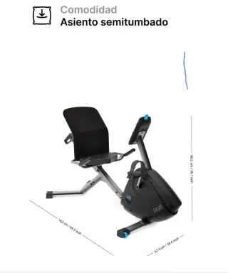 Bici Estática reclinada Domyos Esential 6 POCO USO