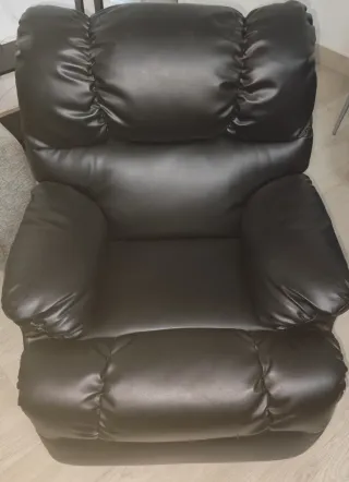 Sillón Polipiel Hidromasaje Negro