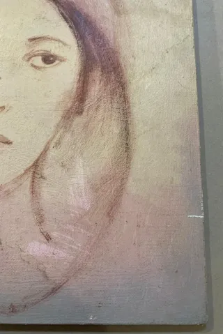 Dipinto Giamberti Donna su cartone telato 24x30