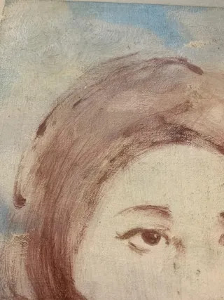 Dipinto Giamberti Donna su cartone telato 24x30