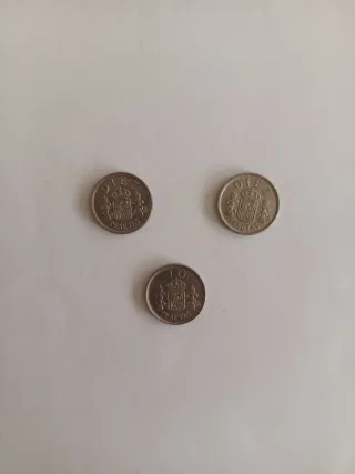 3 Monedas 10 Ptas Rey J.Carlos I 1983-84-1992