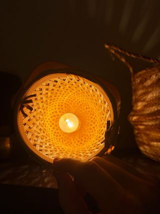 Lámpara de bambú Ikea