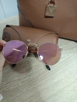 Gafas Ray-Ban Redondas Doradas Rosadas