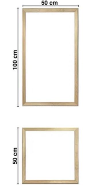 Marcos de madera 50x100 cm y 50x50 cm