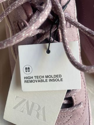 Zapatillas Zara combinadas rosa y beige