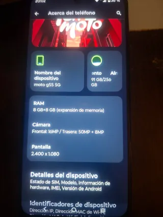 Motorola g55 5G 256gb