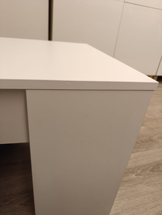 Mesa centro elevable blanca madera