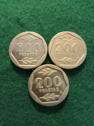 6 Monedas 200 Pesetas España