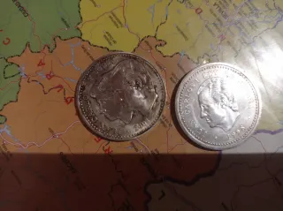 2 Monedas España 2000 PTAS Plata