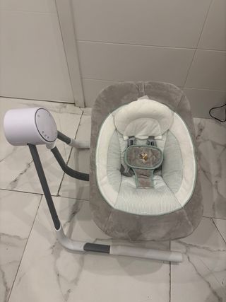 Silla Eléctrica para Bebé Gris y Blanca