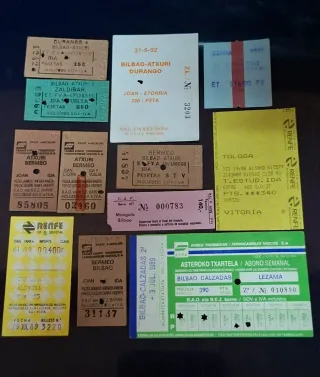 Billetes Renfe Eusko Tren Antiguos