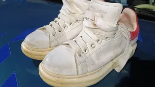 Scarpe Alexander McQueen bianche e rosse