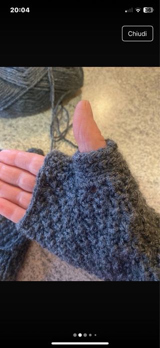 Guanti senza dita grigi