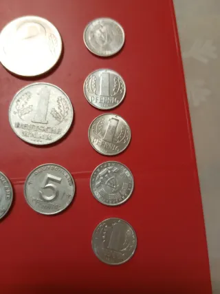 Monedas Alemanas Deutsche Mark y Pfennig