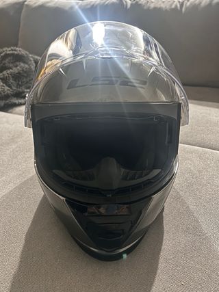 Casco Moto Integral LS2 Breaker Negro/Plata