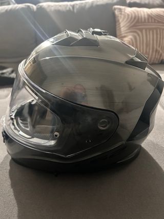 Casco Moto Integral LS2 Breaker Negro/Plata