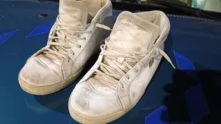 Scarpe Lacoste Mid Top Beige/Bianche Tg 46