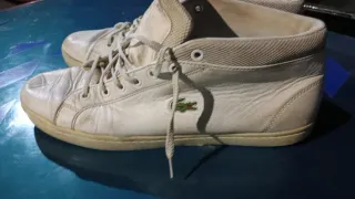 Scarpe Lacoste Mid Top Beige/Bianche Tg 46