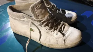 Scarpe Lacoste Mid Top Beige/Bianche Tg 46