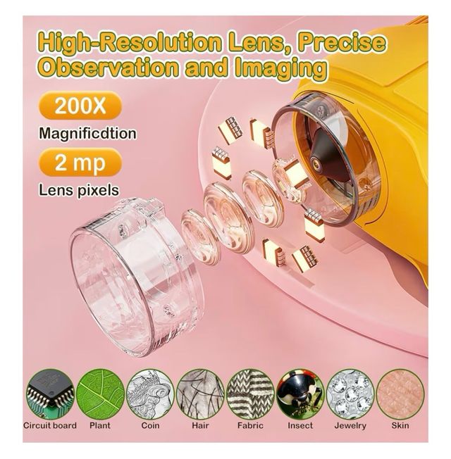 Microscopio Digital Portátil GlobalCrown 200x