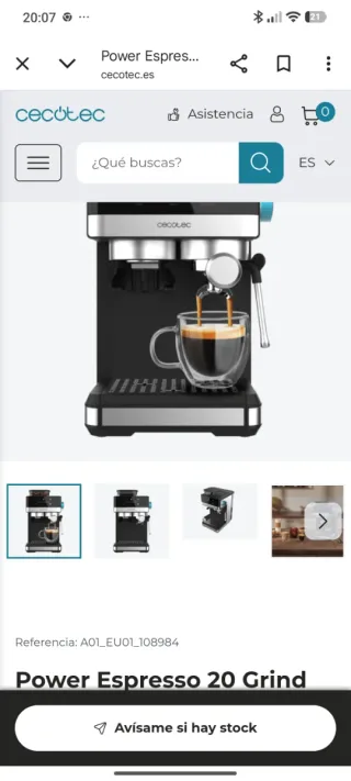 Cafetera Cecotec Power Expresso 20 Grind