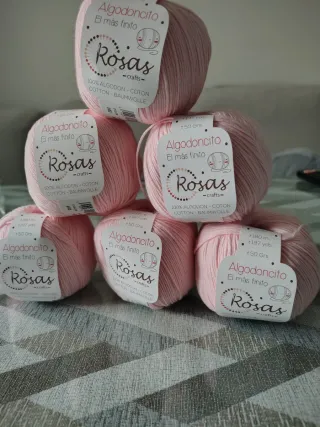 6 ovetti di cotone Rosas crafts