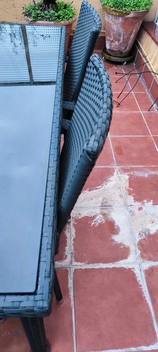 Conjunto de Mesa y Sillas Exterior Terraza/ Jardín