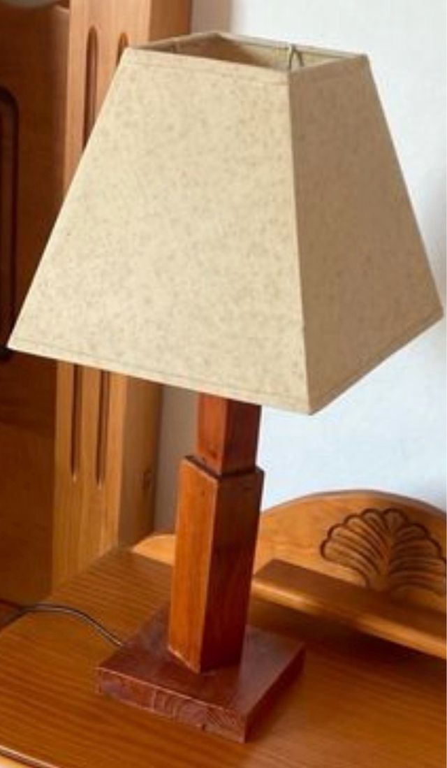 Lámparas de madera clásicas (2 unidades)