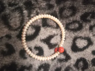 Pulsera perlas genuinas y coralina