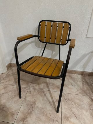 Sillas Retro Madera y Metal
