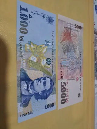 Lote 5 Billetes Rumanía