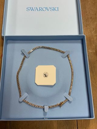 Collar Swarovski Dorado Nuevo