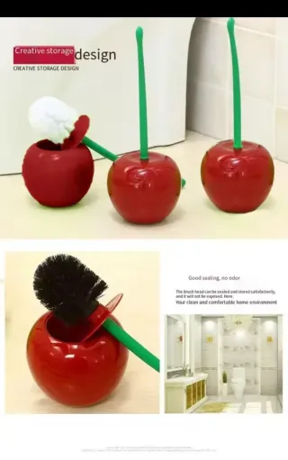 Escobilla Baño Cereza Roja