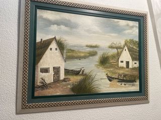 Cuadro de barracas de madera