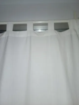 Cortinas blancas de tela