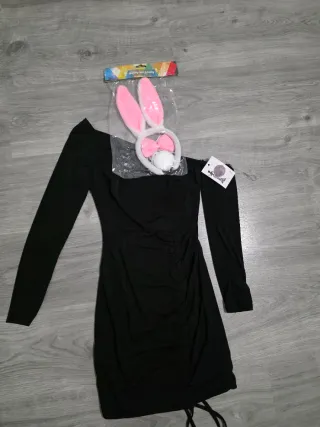 Disfraz Conejita Negro y Rosa Talla Única