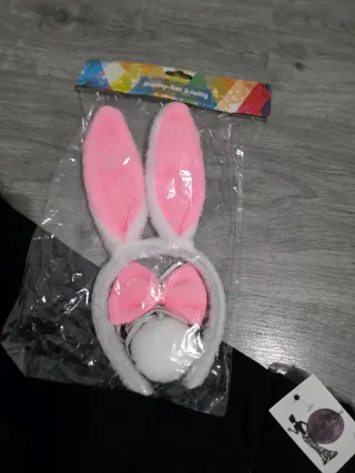 Disfraz Conejita Negro y Rosa Talla Única