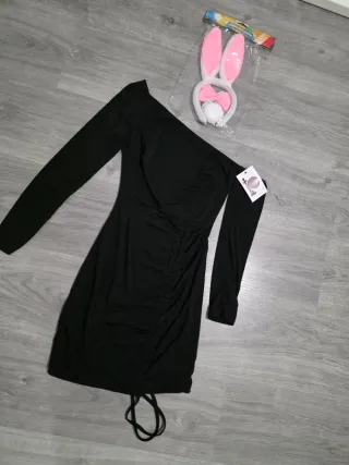 Disfraz Conejita Negro y Rosa Talla Única