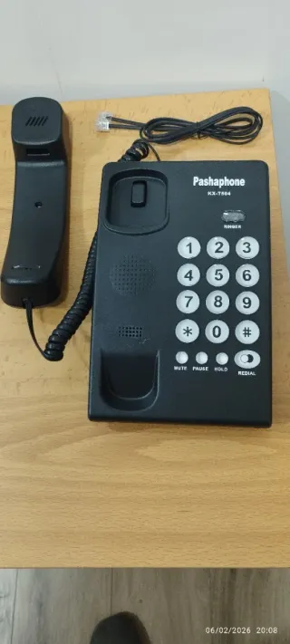 Teléfono Escritorio Pashaphone KX-T504 Negro