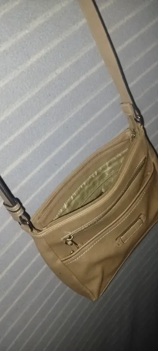 Bolso bandolera beige
