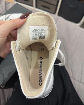 Converse Blancas efecto cuero Talla 38