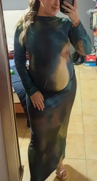 Vestido premamá estampado