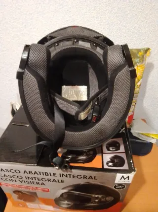 Casco Moto Integral Negro Talla M