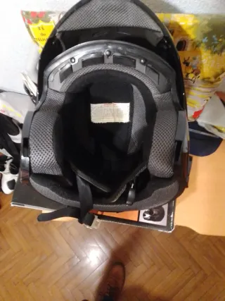 Casco Moto Integral Negro Talla M