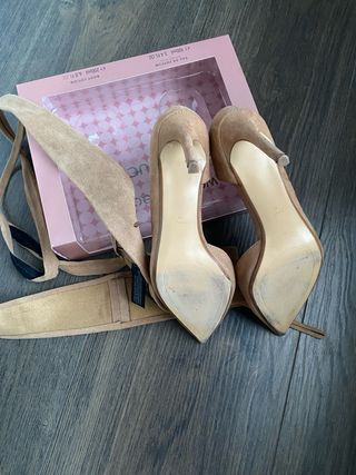 Zapatos Mango camel Tacón