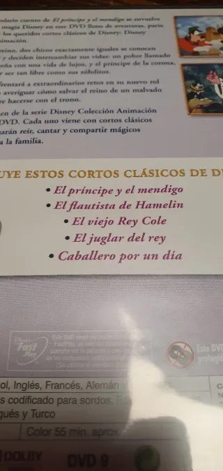 DVD Mickey El Príncipe y el Mendigo Colección Clás