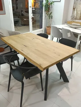 Mesa Comedor Industrial Roble 160cm