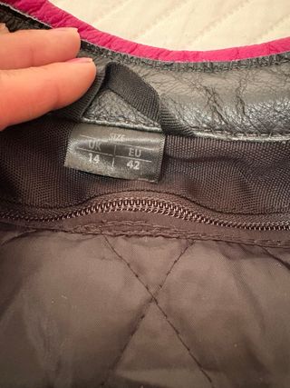 Chaqueta Moto Mujer Negra, Rosa y Blanca